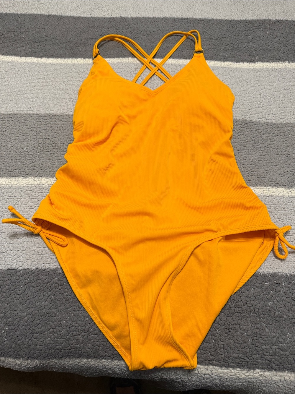 Women’s Yellow Crossback One-Piece Swimsuit